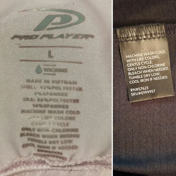 Pro Player black athletic top, built-in criss-cross back sports bra, Size Large - Picture 9 of 9